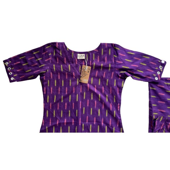 NWT UDD SHEESHA PURPLE DRESS & DUPATTA Salwar (SET OF 3) Women's size S Small - Picture 4 of 15
